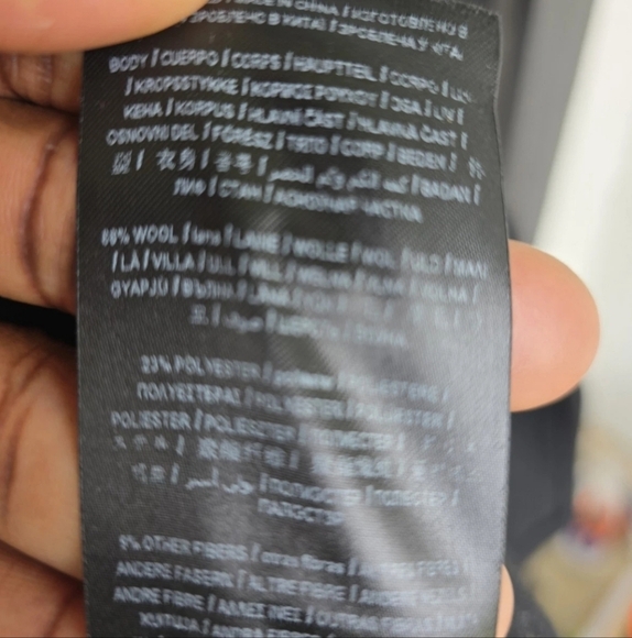 $157 Guess Wool Blend Long Jacket Women Medium Snap Buttons Black Pocket New - Picture 11 of 14